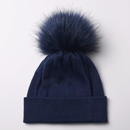 Baby Beanie Hat, Infant Toddler Warm Cotton Hat with Pom,Unisex Baby Soft Cotton Hats Caps3