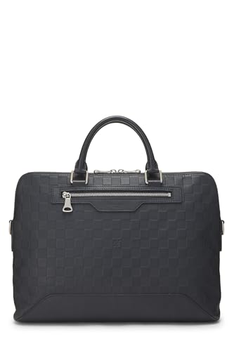 Pre-Loved Navy Damier Infini Porte Documents Voyage, Navy