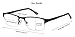 EYECEDAR 5-Pack Reading Glasses for Men Rectangular Metal Half-Frame Spring Hinges with Sun Readers Glasses Mens Readers 2.5