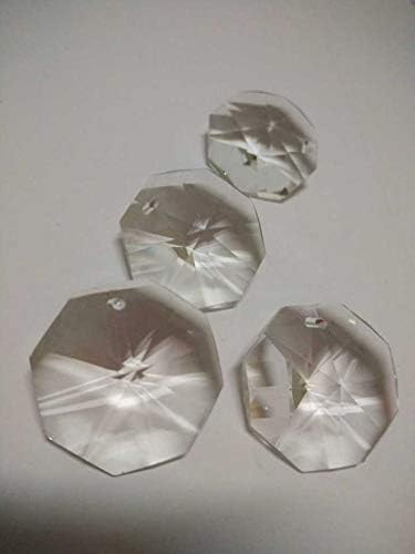 30pcs 30mm Chandelier Wedding Crystal Octagon Clear Prism Suncatcher Pendant In One Hole