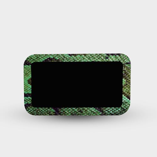 Image of MightySkins Carbon Fiber Skin Compatible with Amazon Echo Show 5 (Gen 3) - Green Serpent | Protective, Durable Textured Carbon Fiber Finish | Easy to Apply