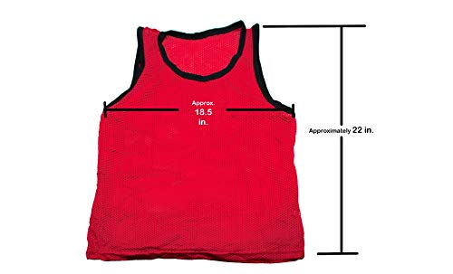BlueDot Trading Adult & Youth Scrimmage Training Vests for Soccer, Basketball & More – Available in 1, 6, 12, 24 Packs