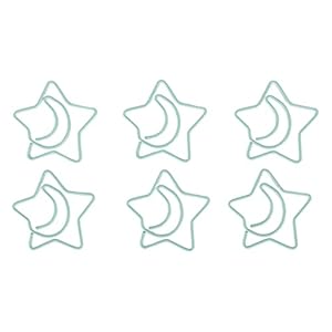 Evhooe Stern-Mond Büroklammern, 100 Stück