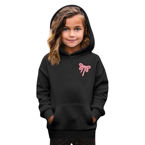 GOFULY Hoodies For Teen Girls Y2K Cute Fleece Long Sleeve Sweatshirt Kids Pockets Letter Print Hoodies Outfits 2-14 Years2