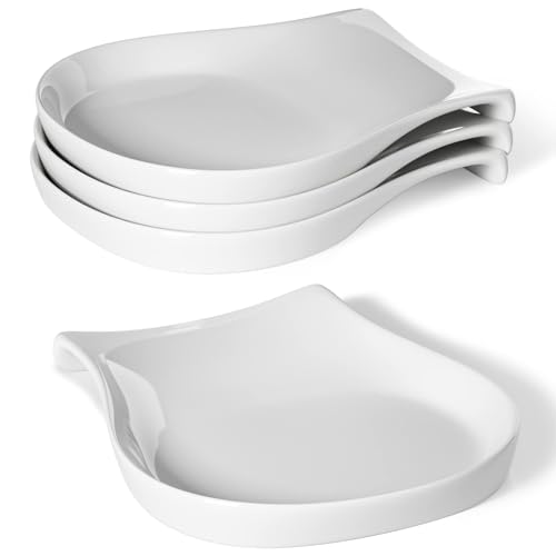 El Mejor Listado de Reposa Cucharas del mes. 44 HOMBENE - Reposapiés de porcelana para encimera de cocina de cerámica, pequeño, 4.5 pulgadas, soporte para cuchara para estufa, accesorios para encimera, juego de 4, color...