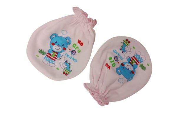 ANKIMA Baby Cotton Mittens Multicolour Combo Pack of 4 (3-6 months) 3