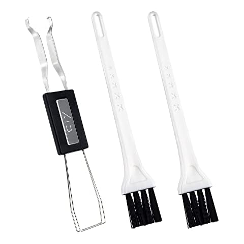 New Fashion Kingdom Keycap Puller Switch Puller Stainless Steel Keycap Removal Tool with 2 Pcs White Keyboard Cleaning Brush for Mechanical Keyboard Cover