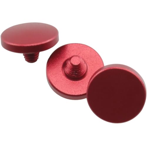DGZZI 3PCS Metal Shutter Release Buttons Camera Shutter Release Buttons Red Concave Convex Flat Aluminum Alloy Camera DSLR Universal Button Accessories - Thumbnail 3