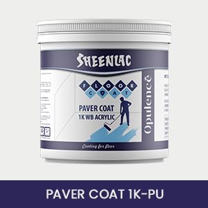 Image of SHEENLAC Paver Coat - Grey, 1L | Water-Based Acrylic Floor Paint for Paver Blocks, Concrete & Outdoor Floors | Durable, UV Resistant, Weather-Proof | Self-Crosslinking Formula