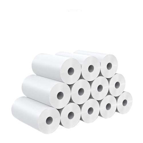 感熱紙、 領収書や子供用カメラ用感熱紙ロール 18 ロールパック(白とエッジ)(12 Rolls White)