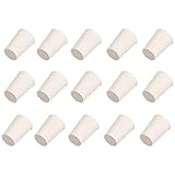 sourcing map Conique Forme Solide Caoutchouc Bouchon pour Laboratoire Tube Bouchon #0-15Pc...