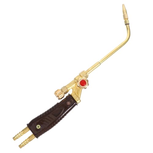 Uonlytech Kit De Soplete De y Acetileno Antorcha De Cocina Antorcha De Mano Cabeza De Soplete De Soldadura Kit De Soplete De De Cobre Golden