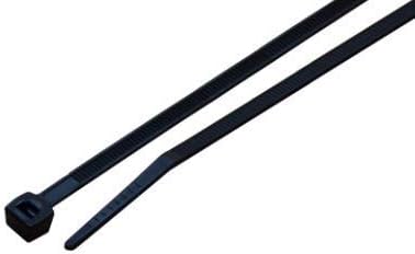 25-2000pc 4" to 60" Premium Industrial Black Wire Cable Tie UV Resistant Nylon Wrap (1000, 6" 45-lb)