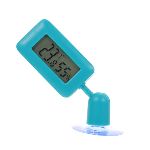 OSOLADY 爬虫類テラリウム用デジタル温湿計 吸盤付き 転式 大型ディスプレイで正確測定 丸みエッジ コンパクト設計 アクアリウム対応