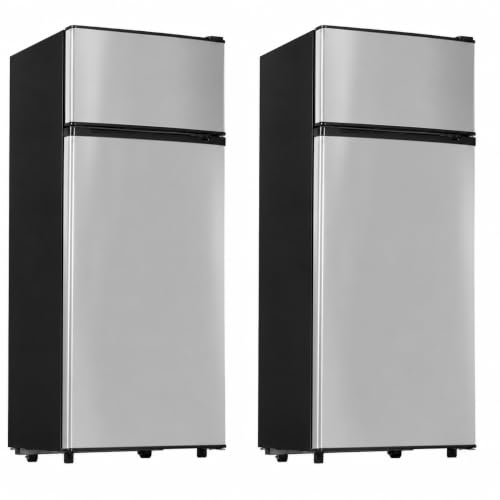 Image of Manastin 4.5 Cu.Ft 2-Door Mini Fridge Freezer, 2-Piece Set for Dorm /Office