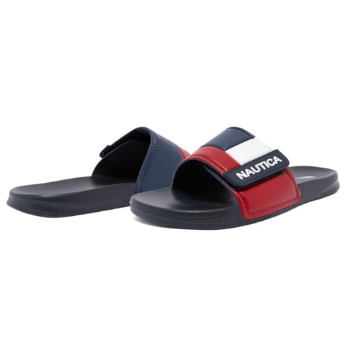 Image of Nautica Men's Athletic Slide Sandal, Adjustable Straps, Comfort Slip-On