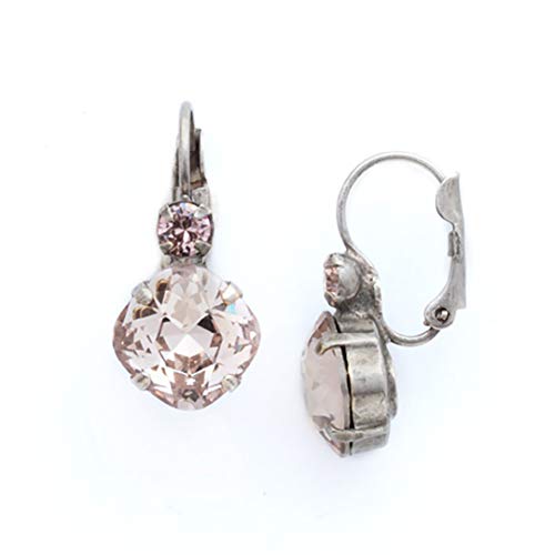 Sorrelli Classic Complements Earrings, Antique Silver-Tone Finish, Satin Blush