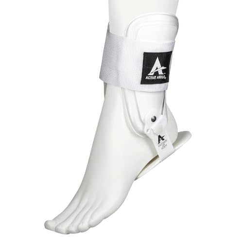 Active Ankle T2 Brace for Sprain Support, Medium, White