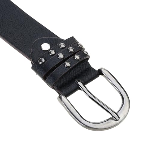 Metal Buckle Belts For Women Rivet Studded Jeans Belt Eye Catching Casual Waistband3