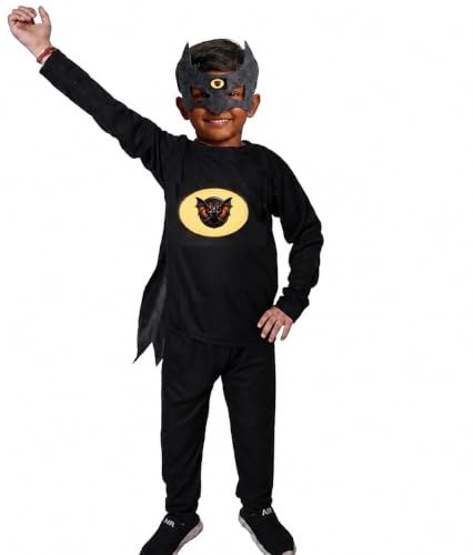 Image of Raj Costume Boys Superhero Costume Set with Mask | Blue & Red Full Sleeve T-Shirt with Track Pants | Kids Fancy Dress Costume for Birthday Party, School Function & Role Play