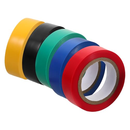 Alipis 5rolls Flame Retardant Insulating Tape for Electrician High Temp Electrical Tape Strong Adhesion for Indoor Electrical Insulation and Wire Wrapping