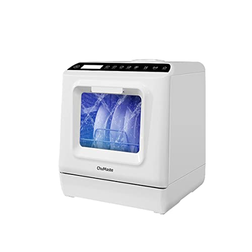 ChuMaste countertop dishwasher, portable dishwasher with water tank, 5 wash programs, with drying and can also be connected to the tap. For apartments, dorms, offices, boats, RVs, kitchenettes. ChuMaste countertop dishwasher, portable dishwasher with water tank, 5 wash programs, with drying and can also be connected to the tap. For apartments, dorms, offices, boats, RVs, kitchenettes.