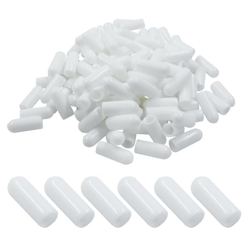 Image of 120 Pcs 5mm Rubber End Caps Bolt Screw Protector, White