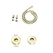 JKSVTF Brass Brushed Gold Bidet hot and Cold Water Set Toilet Spray Ass Flusher Nozzle Set, Hand Blender Valve Jet Pres Set Shower Head with Pressure,A (C)