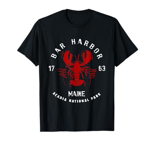 Vintage Acadia National Park Bar Harbor Maine Lobster Funny T-Shirt