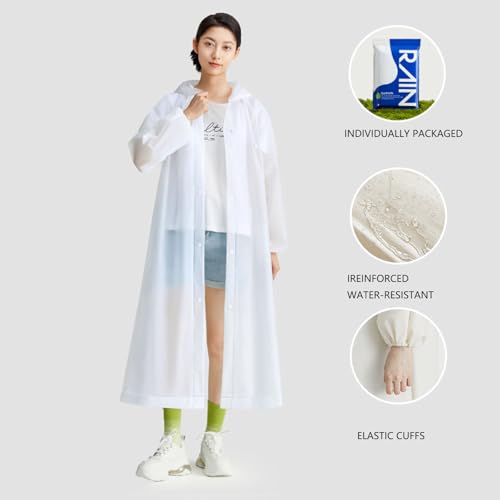 EVA Waterproof Reusable Raincoat Lightweight Packable Rain Jacket for Adults, Men & Women Durable Travel & Outdoor Rain Gear2
