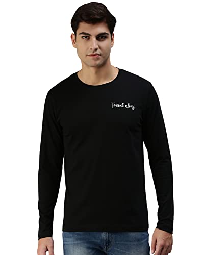 Image of Veirdo Pure Cotton Full Sleeves Round Neck Cool & Stylish Graphic Printed T-Shirt for Men & Boys