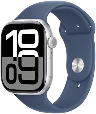 Apple Watch Series 10 GPS + Cellular 46 mm Smartwatch with Silver...