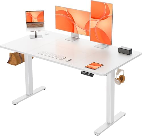 ErGear Electric Height-Adjustable Desk 140 x 70 cm, Desk Height A...