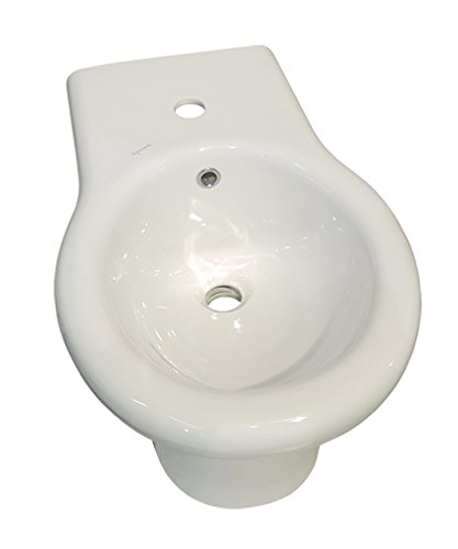 Sanitarios baño bidé hilo pared a terra, Kerasan Volant, cerámica blanca