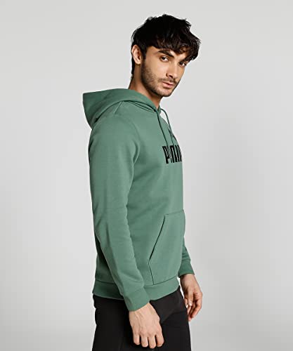 Image of Puma Cotton Men Ess Big Logo Hooded Neck Hoodie Fl (S) Mineral