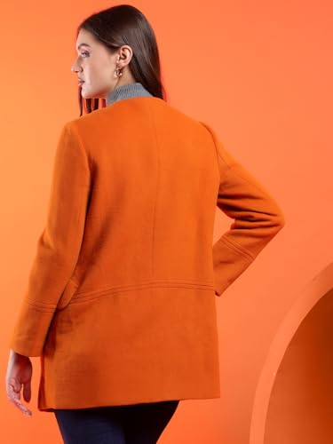 Image of KOTTY Womens Cotton Blend Standard Length Elegant Style Coat - Classic Style with Modern Detailing