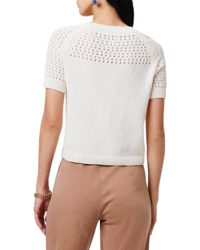 NIC+ZOE Women's Placed Crochet Sweater Tee2