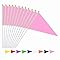 Amazon.com: Ckexin 25Pack Solid Red Pennant Stick Flag Small Mini ...