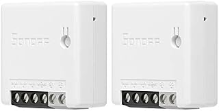 SONOFF ZBMINI ZigBee MINI Smart Switch, 2 Way Light Switch, Compatible with Alexa, SmartThings Hub, Philips Hue Bridge, Google Home, SONOFF ZBBridge, ZigBee 3.0 Gateway Hub Required, 10A/2200W, 2 Pack