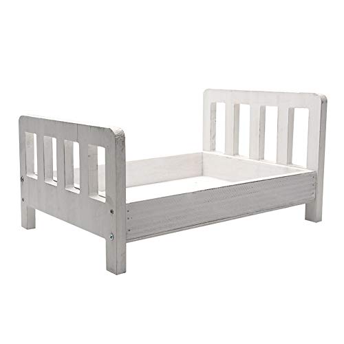 Baby Photography Bed Baby Photo Props White Wood Doll Bed Detachable Photo Background for Baby Photo Studio Baby Photography Bed Baby Photo Props White Wood Doll Bed Detachable Photo Background for Baby Photo Studio