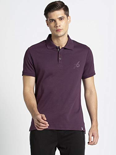 Image of Jockey Men Cotton Blend Solid Regular Fit Sport Polo T-Shirt