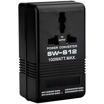 Voltage Converter 110V to 220V Step-Up & Step-Down Power Two-Way Conversion Voltage Converter Transformer for Travel, RV, and Camping(Black, 100W)