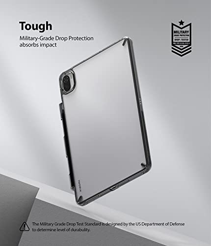 Image of Ringke Fusion Compatible with Xiaomi Pad 5 / Pad 5 Pro (11 Inch, 2021 Model), Clear Hard Polycarbonate Back Cover Shockproof Flexible Bumper with Overcharge Protection Pen /Stylus Holder - Smoke Black