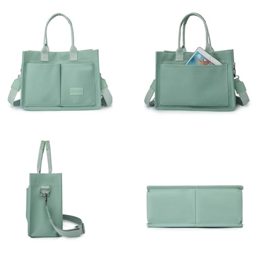 Image of Canvas Tote Bag for Women With Pockets,Crossbody Purses Everything Everyday Hobo Shoulder Bag Handbags for Work Beach Gym