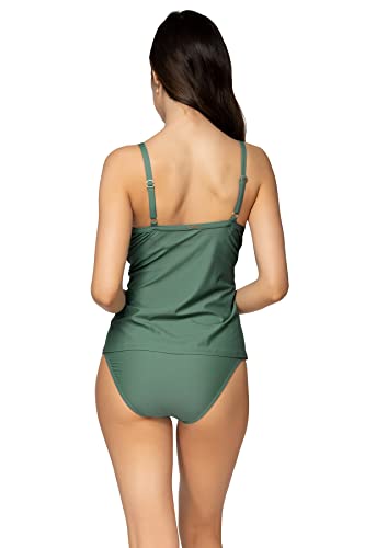 Sunsets Forever Tankini Top, Moss, 34E/32F/30G3