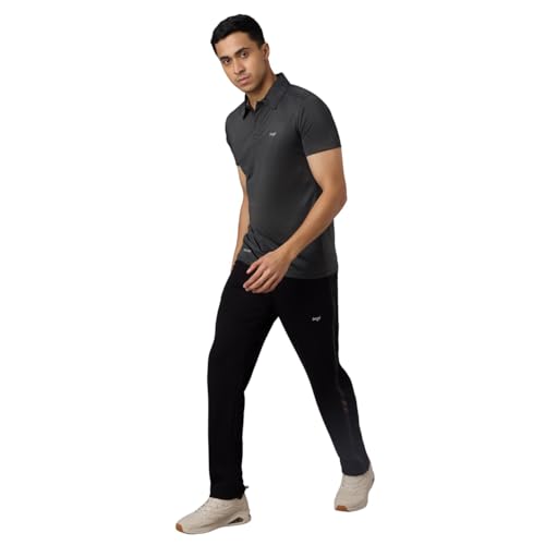 Image of berge' Men Cotton Polyester Comfy Regular Fit Sports Quality Track Pants with Secure Zipper Pocket, Casual Wear Lower Tracks Pant