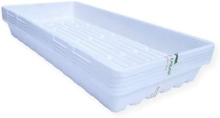Bootstrap Farmer 1020 Trays White Extra Strength - 10 Pack No Hole - Seed Starter Flats for Fodder, Microgreen, Seedling Propagation Growing
