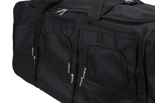 Image of Rockland Rolling Duffel Bag, Black, 22 inch