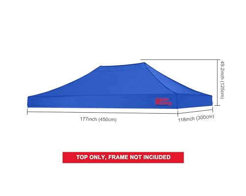 Image of MASTERCANOPY 10x15 Replacement Pop Up Canopy Top for Kingkong Frame Blue