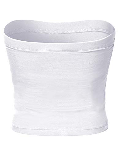 Image of Women's Shapewear Tube Tops Strapless Ruched Built-in Shelf Bra Casual